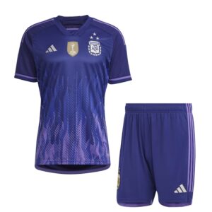 Argentina Away 2022 Junior Kit - 3 Stelle